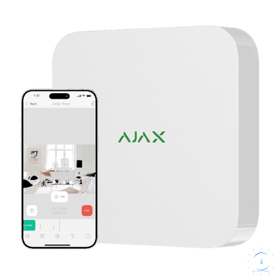Ajax NVR (16ch) (8EU) white Мережевий відеореєстратор via30457 фото