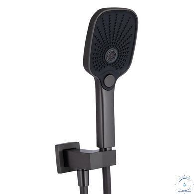 Душова система для душу Qtap Gemini прихованого монтажу на два споживачі QTGEM113GMB45698 Gunmetal Black PVD SD00051822 фото