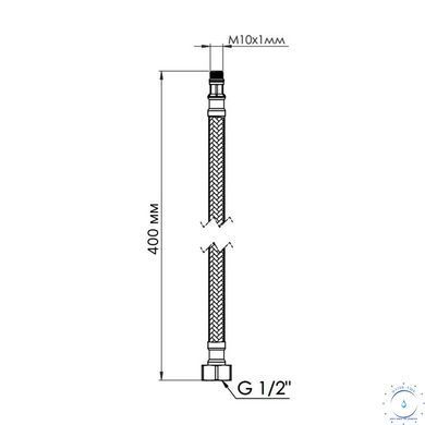 Гибкая подводка для смесителя Thermo Alliance Forte М10 40 см TAF387W40 SD00055492 фото