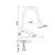 Змішувач для кухні Lidz Tani 007F3 з гнучким виливом (k40) LDTAN007F3BCR37649 Chrome/Black SD00043752 фото 2