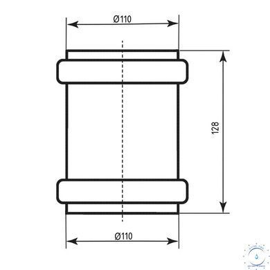 Муфта каналізаційна насувна Ostendorf-OSMA HT-System PLUS d110 SD00057122 фото