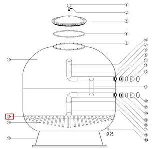 Дюзовая коробка фильтра Aquaviva high bed (D\AKH) 21756 фото