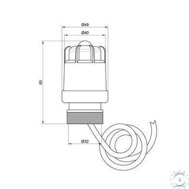 Термоголовка Thermo Alliance Standart М30х1,5 (20-50℃) з виносним датчиком TAS34150 SD00053537 фото
