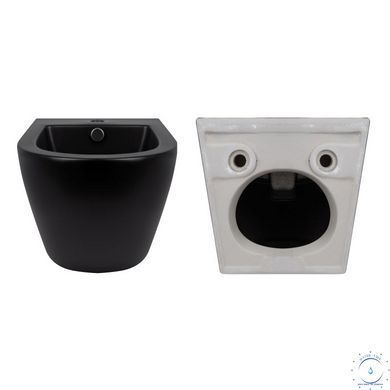 Комплект Qtap Robin Matt Black 2 в 1: унитаз подвесной Ultra Quiet QT13332381АSMB + биде подвесное QT1355046FMB SD00053752 фото