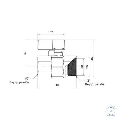 Кран кульовий "міні" Thermo Alliance Forte 1/2" ВР SF265W15 SD00025314 фото