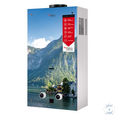 Газовая колонка Aquatronic дымоходная JSD20-AG208 10 л стекло (горы) 66777 фото