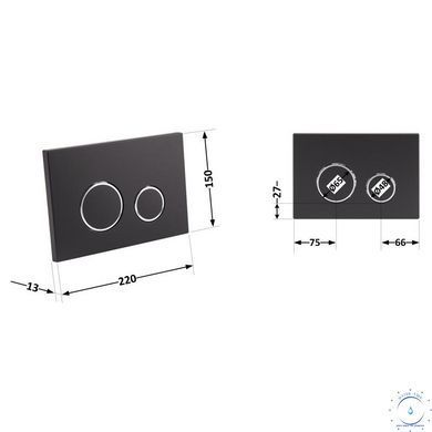 Панель смыва для унитаза Qtap Nest QT0111M11V1146MB SD00038780 фото