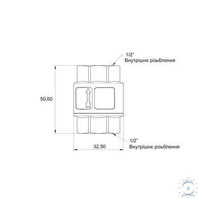 Зворотний клапан Thermo Alliance Standart з латунним штоком 1/2"ВВ посилений TAS246W15 SD00053675 фото