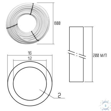 Труба GOLD-PEX Icma 16х2 мм, 200 м №P198 SD00009398 фото