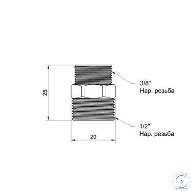 Ниппель Icma 3/8"х1/2" НР №1211 SD00030450 фото