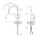 Змішувач для кухні Lidz Aria 015F3 (k35) з гнучким виливом LDARI015F3BGRP49564 Graphite/Black SD00055688 фото 2