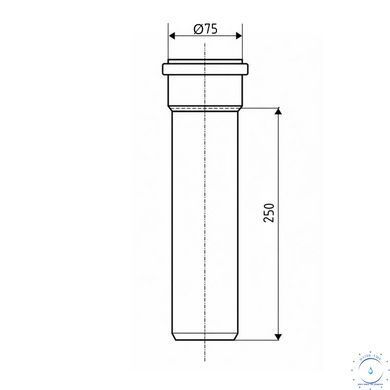 Труба канализационная Ostendorf-OSMA HT-System PLUS d75&times;250&nbsp;мм SD00057563 фото