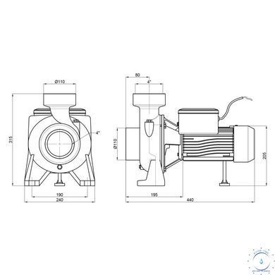 Насос поверхневий відцентровий Thermo Alliance CPm300/4 2,2 кВт SD00046832 фото