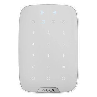 Беспроводная клавиатура с поддержкой защищенных карт и брелоков Ajax Superior Keypad Plus white Jeweller 99-00014681 фото