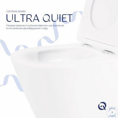 Унитаз подвесной Qtap Swan безободковый с сиденьем Soft-close QT16335180W SD00053469 фото