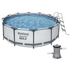 Каркасный бассейн Bestway 56418 (366х100 см) с картриджным фильтром и стремянкой ap4157 фото