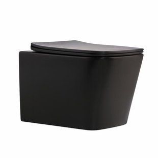 Унітаз підвісний Qtap Tern New Ultra Quiet безобідковий з сидінням Soft-close MATT BLACK QT17332303ASMB SD00052572 фото