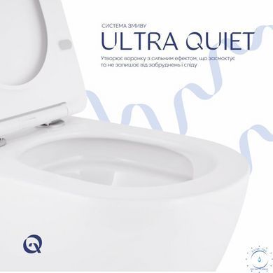 Унитаз подвесной Qtap Robin New безободковый с сиденьем Soft-close QT13332381АSW SD00050601 фото