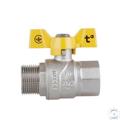 Кран кульовий Thermo Alliance Forte 1" ВЗ для газа (метелик) SF607G25 SD00010562 фото