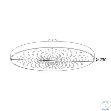 Лійка для верхнього душу Qtap Hlavova D 230 мм округла QTHLA107BLM45788 Black Matt SD00051912 фото