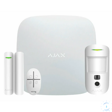 Ajax StarterKit Cam (8EU) UA white комплект охоронної сигналізації via25312 фото