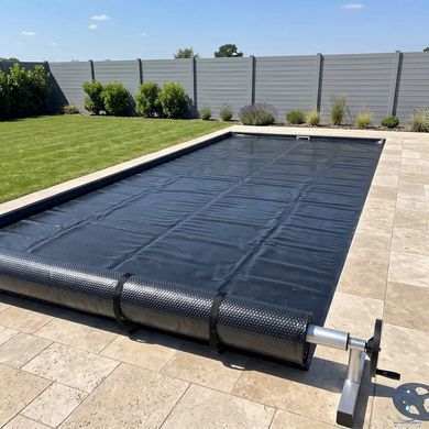 Солярне покриття Aquajoy&nbsp;Platinum Bubbles Gray 500 мкм, ширина 6 м (30 пог. м), сріблястий/сірий 42282 фото