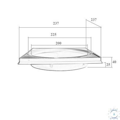 Квадратная рамка накладка Kripsol RSKI0002.00R для скиммера 16672 фото