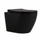Унітаз підвісний Qtap Robin New Ultra Quiet безобідковий з сидінням Soft-close MATT BLACK QT13332381АSMB SD00052574 фото 1