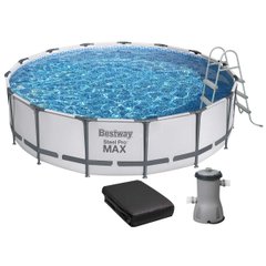 Каркасный бассейн Bestway 56488 (457х107 см) с картриджным фильтром, тентом и стремянкой. ap5897 фото