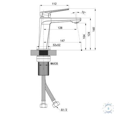 Змішувач для раковини низький Qtap Crow QTCRO270CRM48644 Chrome SD00054768 фото
