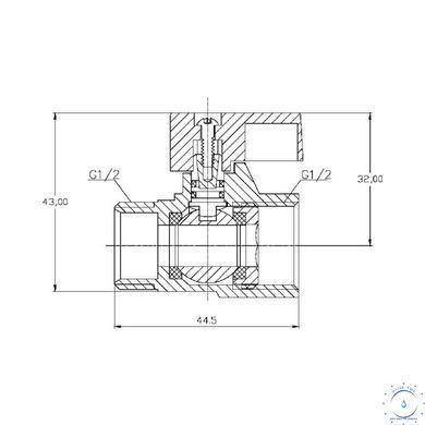 Кран кульовий "міні" Thermo Alliance Forte 1/2" ВЗР SF266W15 SD00025315 фото