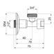 Кран приборный буксовый Icma 1/2"х3/4" угловой №519 SD00020745 фото 2