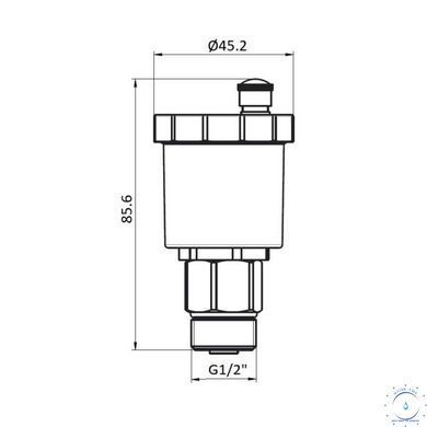 Воздухоотводчик Thermo Alliance Forte 1/2"Н хром, автоматический TAF28115 SD00053592 фото