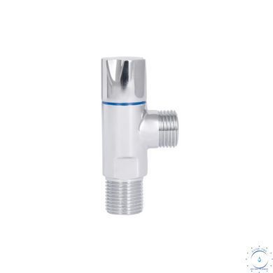 Кран угловой Thermo Alliance Standart (ручка круглая) с керам.буксой 1/2"Н х 1/2"Н SF342W1515 SD00005707 фото
