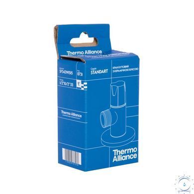 Кран угловой Thermo Alliance Standart (ручка круглая) с керам.буксой 1/2"Н х 1/2"Н SF342W1515 SD00005707 фото