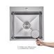Комплект Lidz Handmade H5050H Мийка для кухні інтегрована Decor Honeycomb у комплекті з дозатором + Lidz K01G Корзина для кухонної мийки SD00055250 фото 4