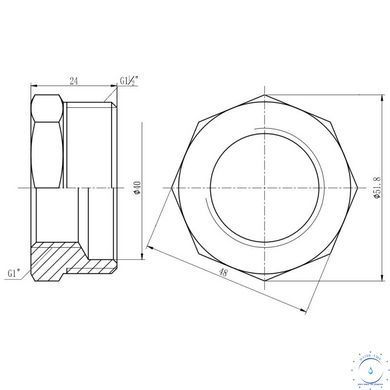 Футорка Thermo Alliance Forte 1" 1/2х1" ЗВ SF3744025 SD00002742 фото