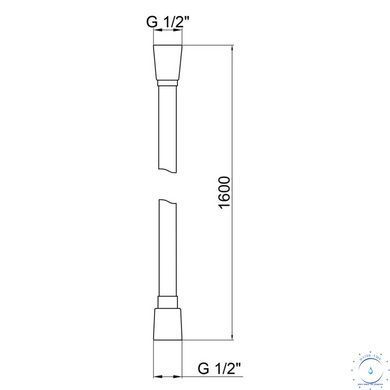 Шланг для ручного душа Qtap Hadice 1600 мм QTHADPVC160C Chrome SD00041924 фото