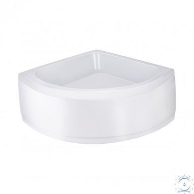 Lidz Latwa SC80x80.SAT.MID.GR Душевая кабина полукруглая, стекло тон. 4 мм + Lidz Душевой поддон KAPIELKA ST80x80x26, с панелью SD00050784 фото