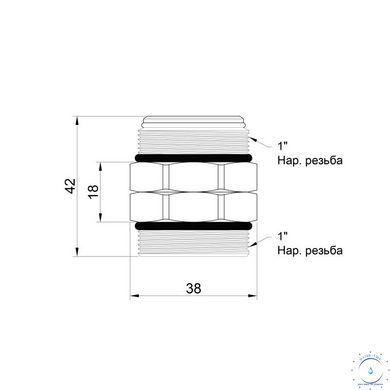 Ніпель проміжний Icma 1" ЗР №198 SD00022083 фото
