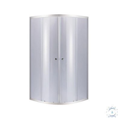 Lidz Latwa SC80x80.SAT.MID.GR Душевая кабина полукруглая, стекло тон. 4 мм + Lidz Душевой поддон KAPIELKA ST80x80x26, с панелью SD00050784 фото