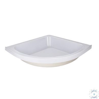 Lidz Latwa SC80x80.SAT.MID.GR Душевая кабина полукруглая, стекло тон. 4 мм + Lidz Душевой поддон KAPIELKA ST80x80x26, с панелью SD00050784 фото