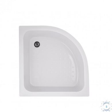 Lidz Latwa SC80x80.SAT.MID.GR Душевая кабина полукруглая, стекло тон. 4 мм + Lidz Душевой поддон KAPIELKA ST80x80x26, с панелью SD00050784 фото