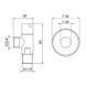 Кран кутовий Thermo Alliance Standart (ручка кругла) з керам.буксою 1/2"З х 3/4"З SF342W1520 SD00005708 фото 2