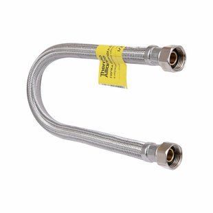 Шланг Forte для води D10 60 см нержавіюче оплетення 1/2"x1/2" ВВ TAF384W60 Thermo Alliance SD00054821 фото