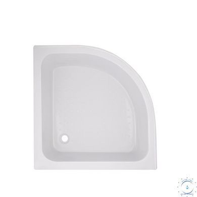 Lidz Latwa SC90x90.SAT.MID.GR Душевая кабина полукруглая, стекло тон. 4 мм + Lidz Душевой поддон KAPIELKA ST90x90x26, с панелью SD00050782 фото