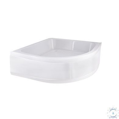 Lidz Latwa SC90x90.SAT.MID.GR Душевая кабина полукруглая, стекло тон. 4 мм + Lidz Душевой поддон KAPIELKA ST90x90x26, с панелью SD00050782 фото
