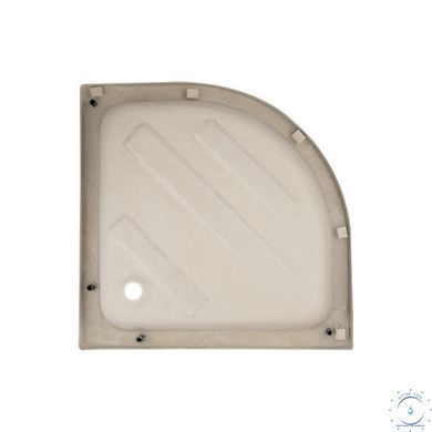 Lidz Latwa SC90x90.SAT.MID.GR Душевая кабина полукруглая, стекло тон. 4 мм + Lidz Душевой поддон KAPIELKA ST90x90x26, с панелью SD00050782 фото