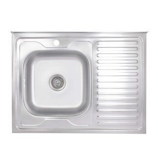 Кухонная мойка Brinex 6080-L 0,6 мм Satin (BRIN6080LSAT06) SD00054108 фото