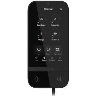 Клавиатура проводная сенсорная Ajax Superior KeyPad TouchScreen black Fibra 99-00024005 фото